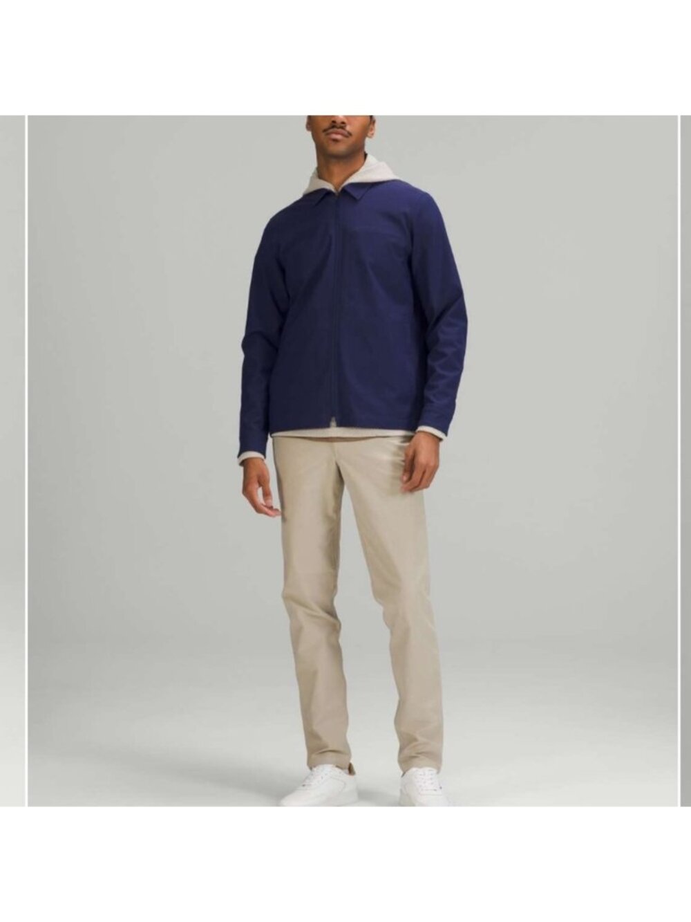 Lululemon ABC Slim-Fit Pant Utilitech Men 34 Raw Linen 2022 Stretch Office Golf